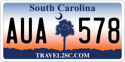 SC license plate AUA578