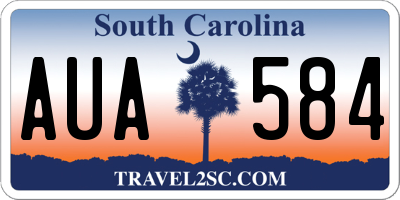 SC license plate AUA584
