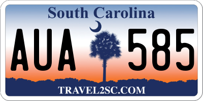 SC license plate AUA585