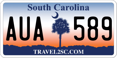 SC license plate AUA589
