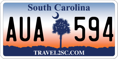 SC license plate AUA594