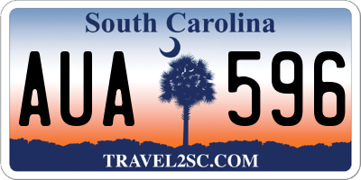 SC license plate AUA596