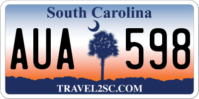 SC license plate AUA598