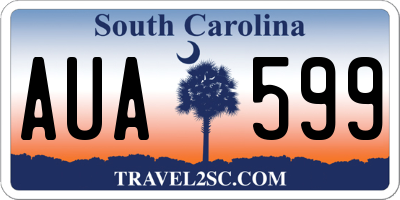 SC license plate AUA599