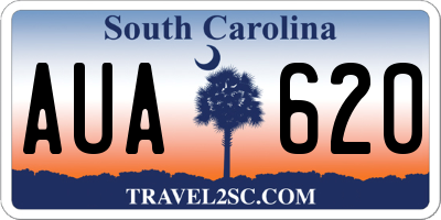 SC license plate AUA620