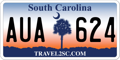 SC license plate AUA624