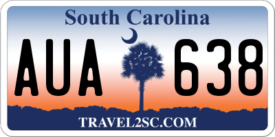 SC license plate AUA638