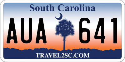 SC license plate AUA641