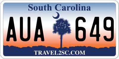 SC license plate AUA649