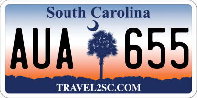 SC license plate AUA655