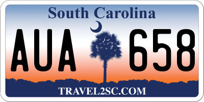 SC license plate AUA658