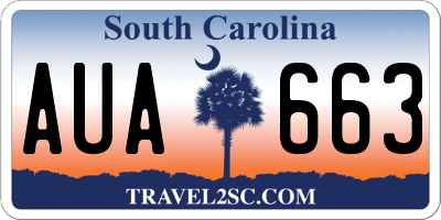 SC license plate AUA663