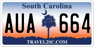SC license plate AUA664