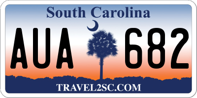 SC license plate AUA682