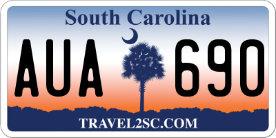 SC license plate AUA690