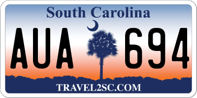 SC license plate AUA694