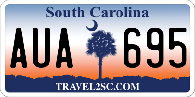 SC license plate AUA695