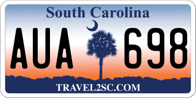 SC license plate AUA698