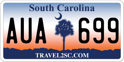 SC license plate AUA699