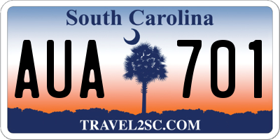 SC license plate AUA701