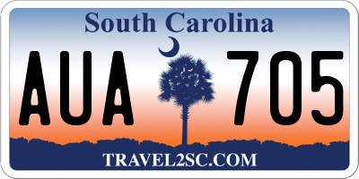 SC license plate AUA705