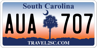 SC license plate AUA707