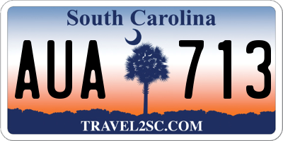 SC license plate AUA713