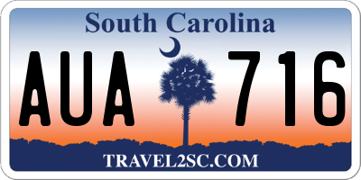 SC license plate AUA716