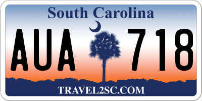 SC license plate AUA718