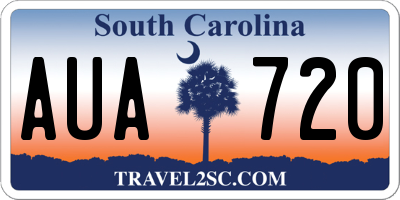 SC license plate AUA720