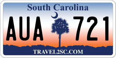 SC license plate AUA721