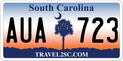 SC license plate AUA723