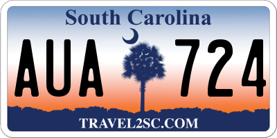 SC license plate AUA724