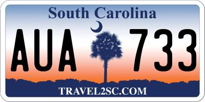 SC license plate AUA733