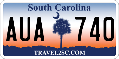 SC license plate AUA740