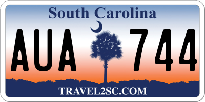 SC license plate AUA744
