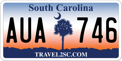 SC license plate AUA746