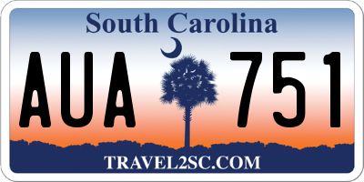 SC license plate AUA751