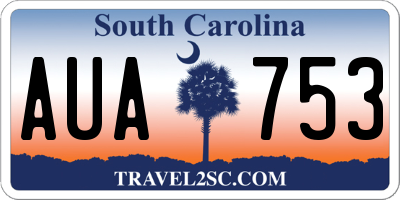 SC license plate AUA753
