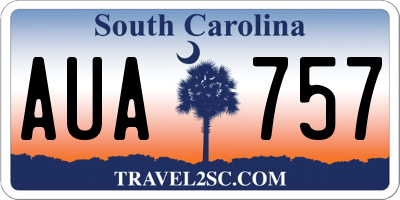 SC license plate AUA757