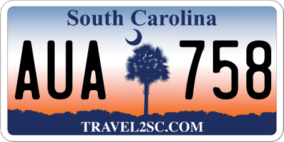 SC license plate AUA758