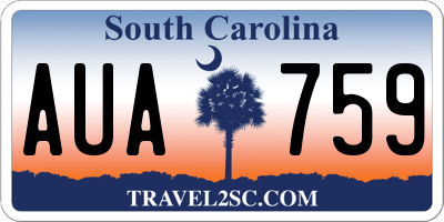 SC license plate AUA759