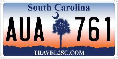 SC license plate AUA761