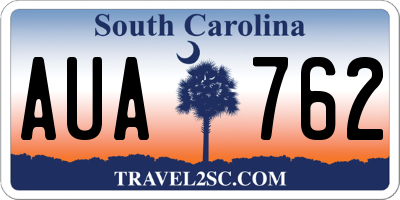 SC license plate AUA762