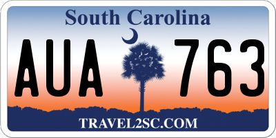 SC license plate AUA763