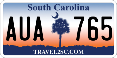 SC license plate AUA765