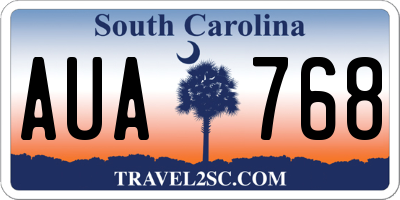 SC license plate AUA768