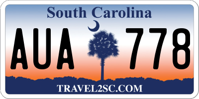 SC license plate AUA778