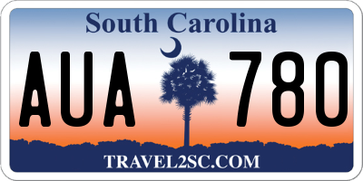 SC license plate AUA780