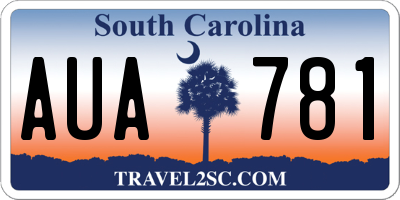 SC license plate AUA781